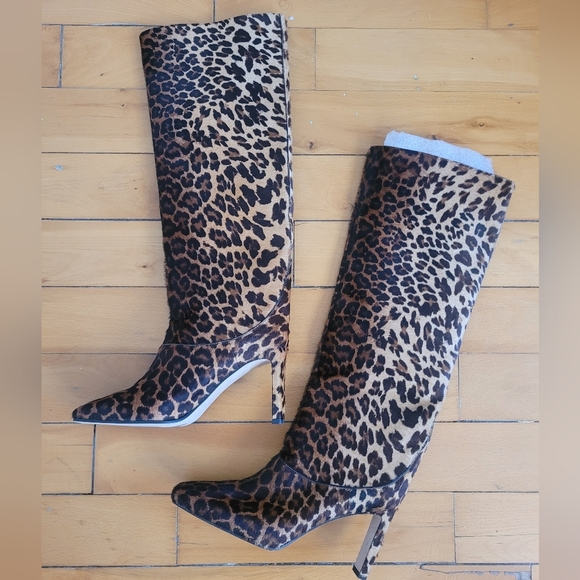 Jimmy Choo Leopard Print Women's Boots - Picture 6 of 7